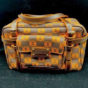 LOEWE purse bag brown orange vintage
